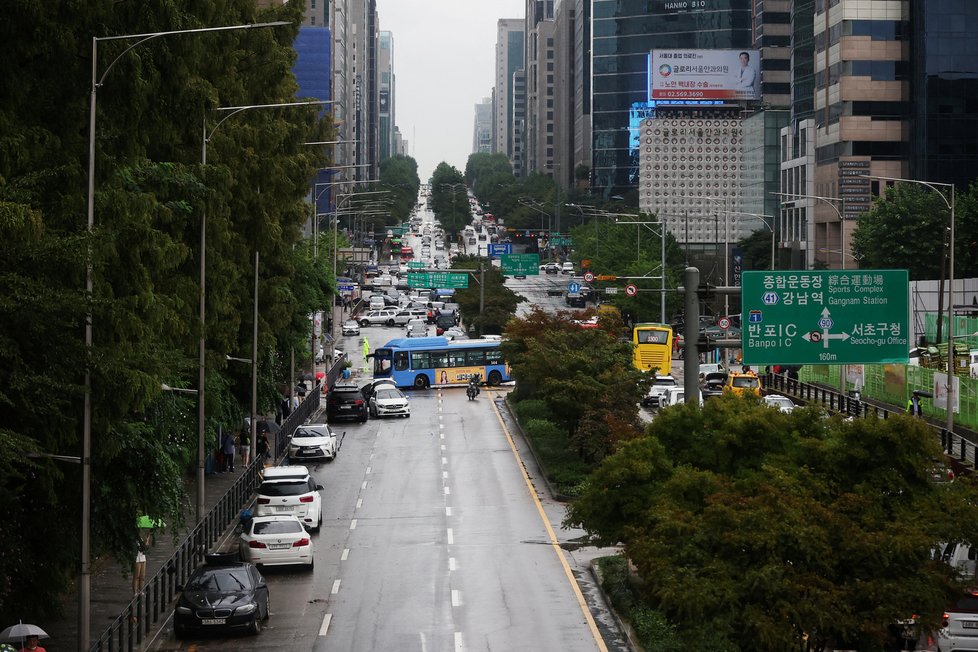 Přívalové deště a ničivé záplavy zasáhly Jižní Koreu (srpen 2022)