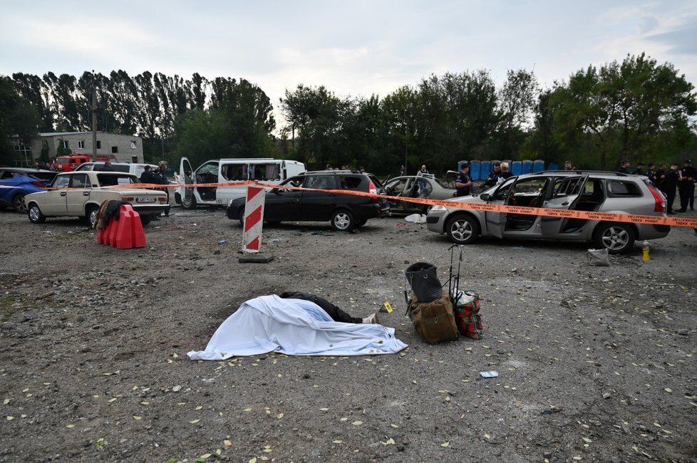 Ruský útok na humanitární konvoj v Záporoží (30.9.2022)