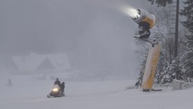 Zasněžování sjezdovek na jihu Čech (20.11.2025)