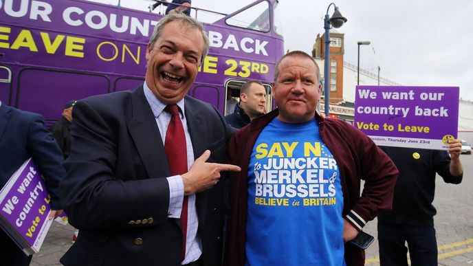 Zastánce brexitu Nigel Farage