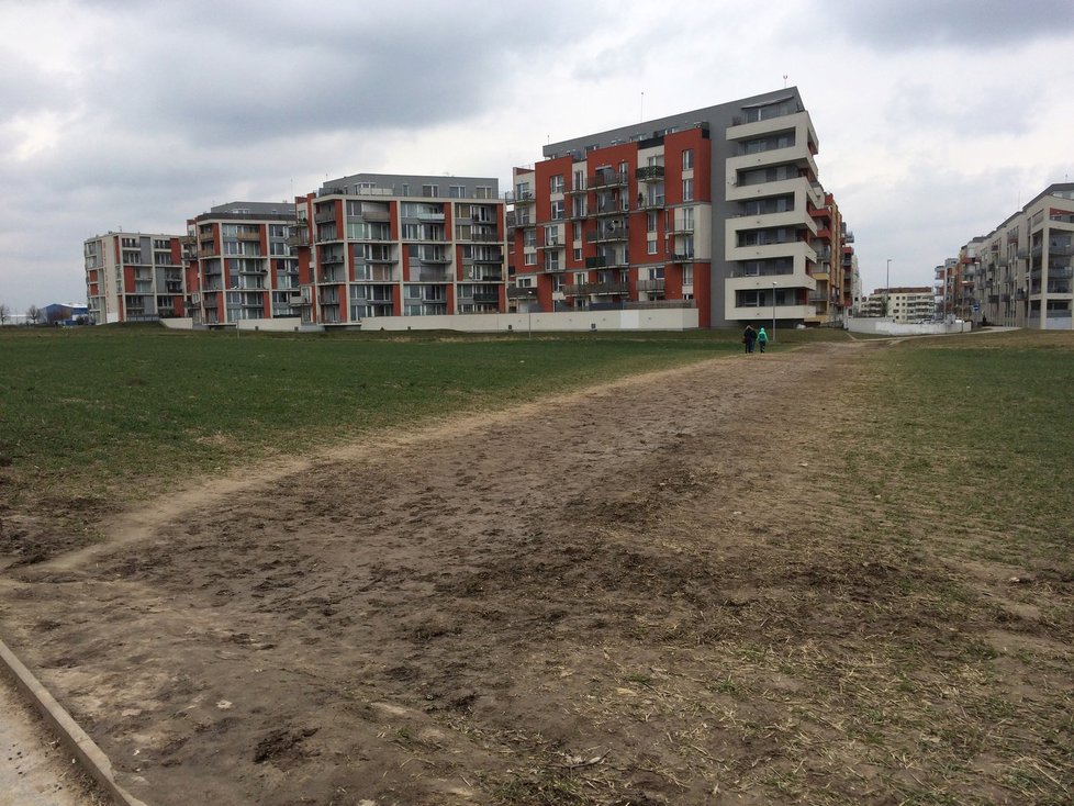 Na sídlišti Metropole na Zličíně čekají na zastávky už pět let. Navíc chodníky jsou postavené tak podivně, že někteří si raději zkracují cestu přes pole.