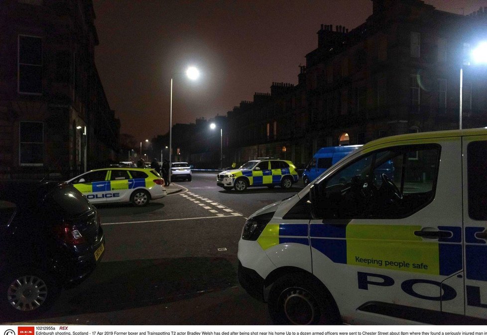 Hvězdu filmu Trainspotting 2 zastřelili v Edinburghu.