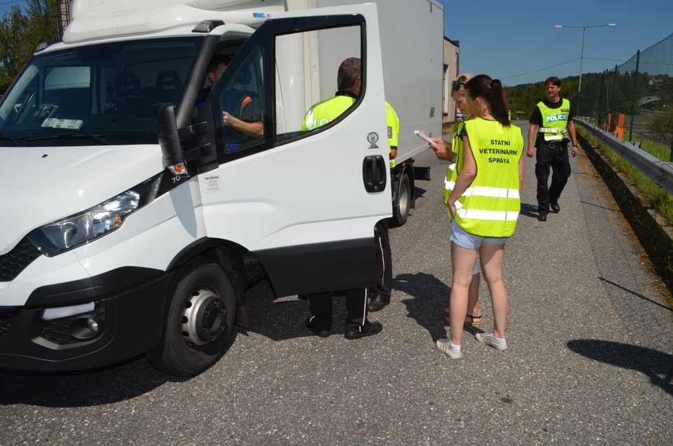 Kamiony, autobusy i chladicí vozy neunikly v neděli pozornosti policie.