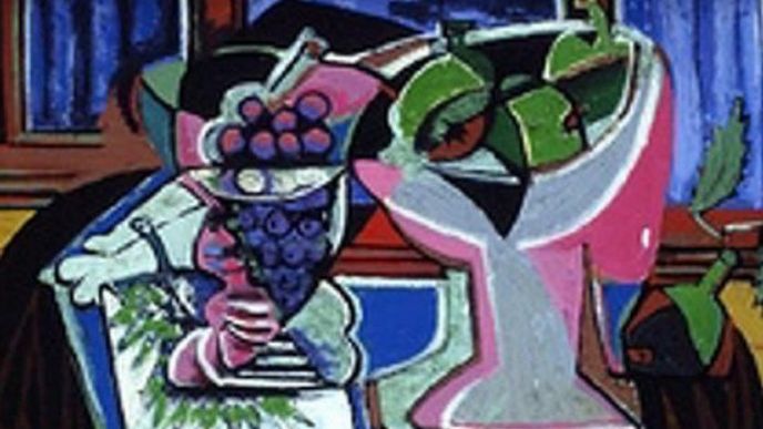 Zátiší s mísami ovoce, jeden z ukradených Fillových obrazů