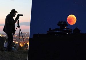 Zatmění Měsíce zaujalo v Česku i ve světe