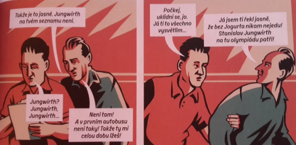 Komiks o Emilu Zátopkovi vytvořili Jan Novák a Jaromír Švejdík.