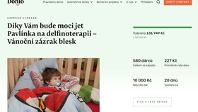 Takto vypadala sbírka pro Pavlínku.