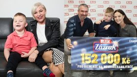 V redakci deníku Blesk proběhlo slavnostní předání šeku pro Nicolase ze Zázraku Blesku.