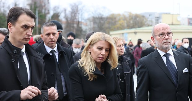 Pohřeb Mira Žbirky: Zuzana Čaputová