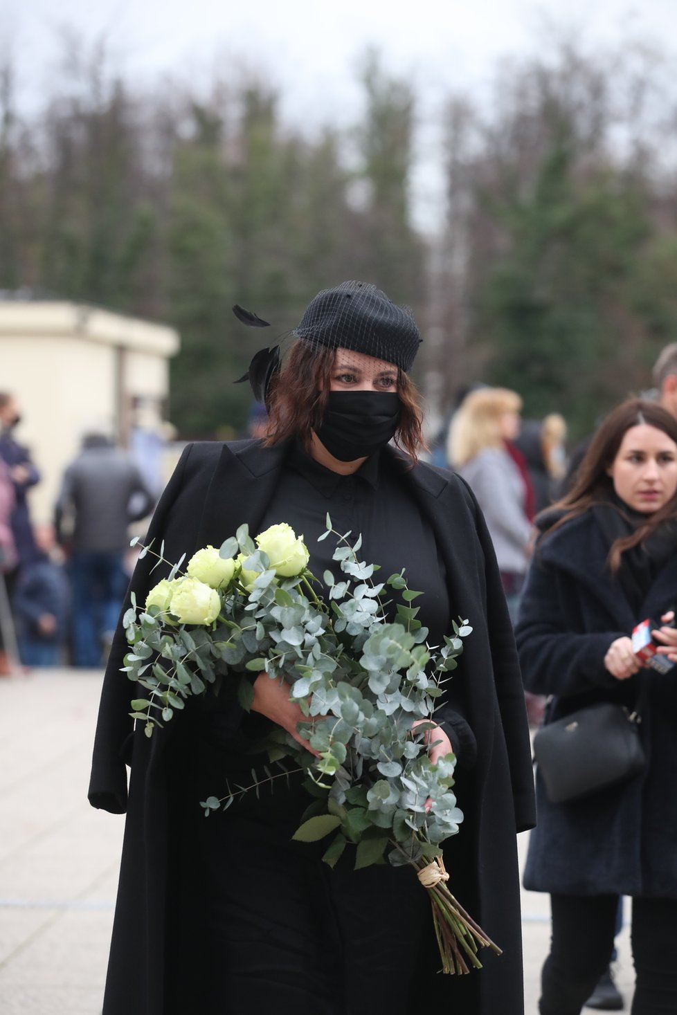 Jitka Čvančarová dorazila na pohře Mira Žbirky.