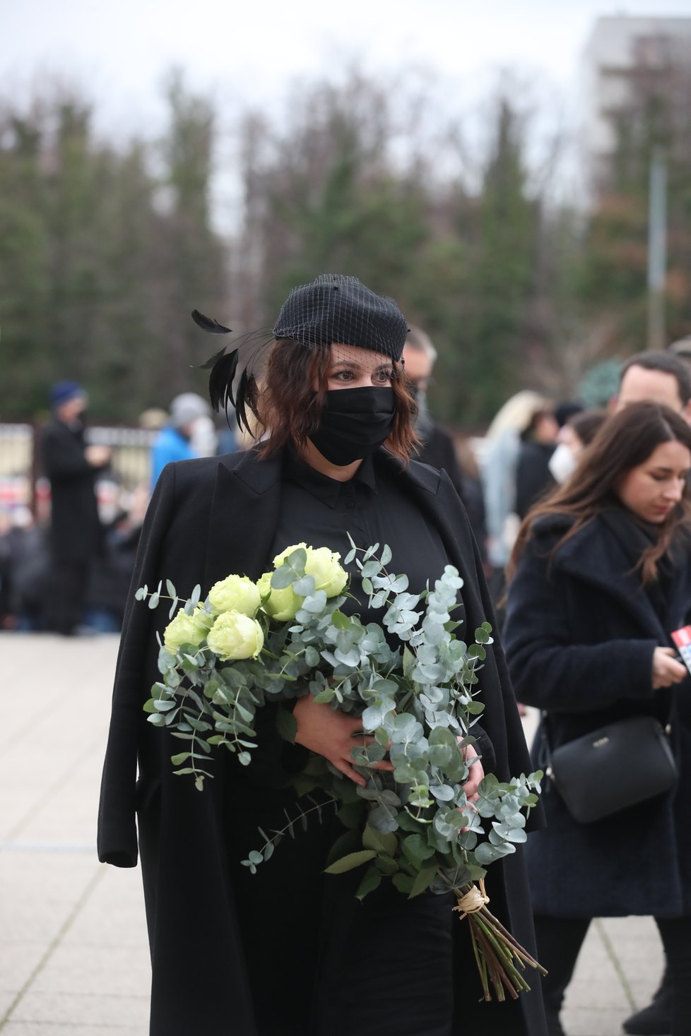 Jitka Čvančarová dorazila na pohře Mira Žbirky.