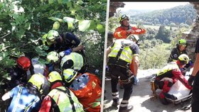Drama u zříceniny na Benešovsku: Muž spadl pod hradby do nepřístupného terénu