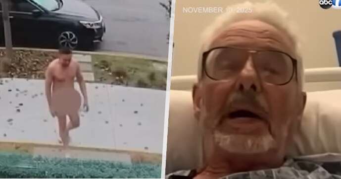 Do domu se snažil vloupat nahý muž.