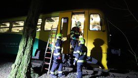 U Zbraslavi srazil vlak člověka (15. listopad 2020).