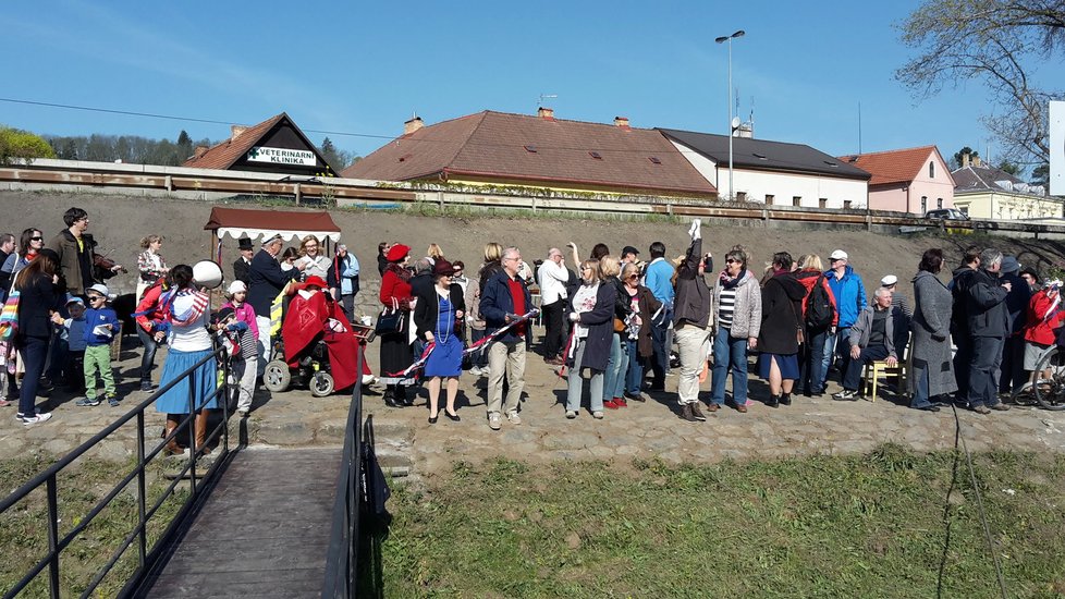 Uvítání lodi Vltava, která zde zakotvila po dlouhých čtyřech letech.