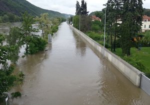 Situace v Praze na Zbraslavi (8:25, 4. června 2013)