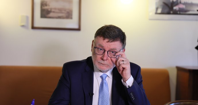 Ministr financí Zbyněk Stanjura (ODS) během rozhovoru pro Blesk (11.5.2023)