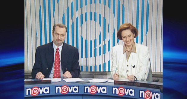 4. 2. 1994 - Merunka a Wanatowiczová, první den vysílání TV Nova.