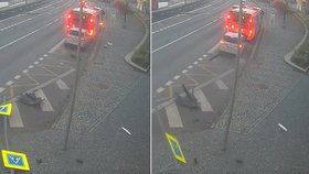 Zběsilou jízdu opilého seniora zachytila kamera.
