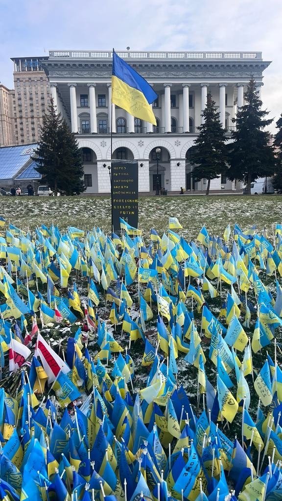 Majdan – náměstí Nezávislosti v Kyjevě (leden 2023)