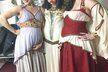 Těhotná Zdenka Trvalcová s kolegyněmi z muzikálu Kleopatra