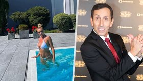 Sexy manželka (46) Zdeňka Chlopčíka (65): Svůdná i doma u bazénu!