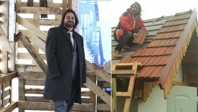 Zdeněk Macura dostal peníze na novou střechu z tašek pro svou azylovou chaloupku.
