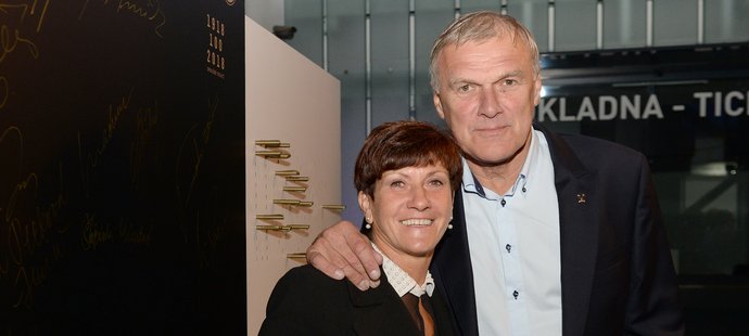 Veslař Zdeněk Pecka se svou ženou Květou