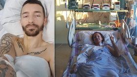 Kapitán české reprezentace skončil v nemocnici: Lezou mu kosti z těla, přesto vtipkuje