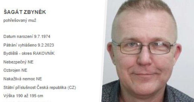 Pohřešovaný starosta obce Milý Zdeněk Šagát.