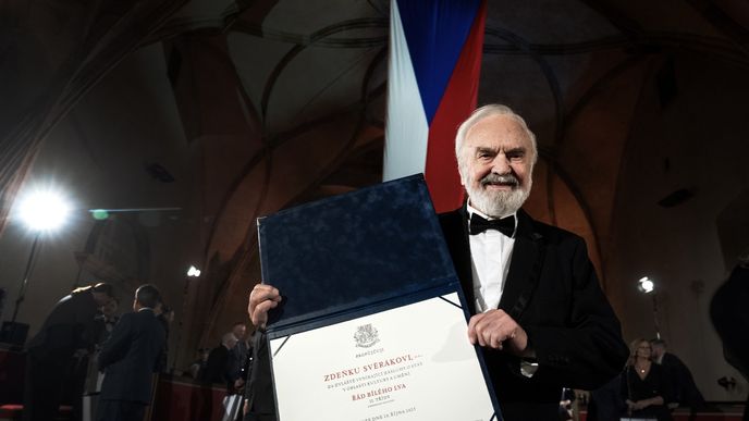 Prezident republiky Petr Pavel udělil v úterý dne 28. října 2025 vyznamenání i Zdeňku Svěrákovi Prezident republiky Petr Pavel udělil v úterý dne 28. října 2025 vyznamenání i Zdeňku Svěrákovi