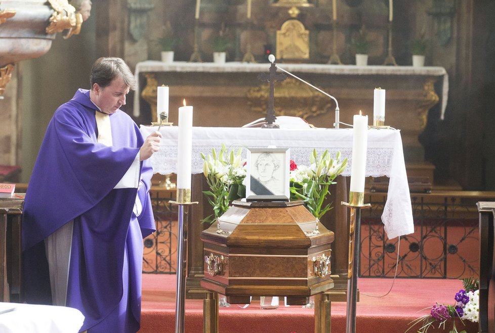 Pohřeb Zdenky Šustové, kamarádky Ladislava Štaidla