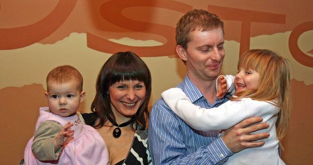 S manželem Radkem a dcerami Janičkou a Andrejkou.