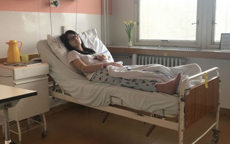 2018: Baťova nemocnice Zlín, kde ležela s revmatoidní artritidou.
