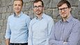 Zakladatelé start-upu Cogvio Medica, zleva Pavel Doležal, Petr Bartoš, Tomáš Svítil