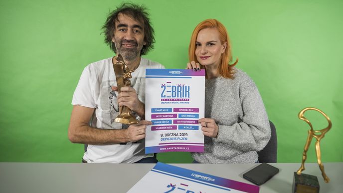 Vítěze 27. ročníku hudebních cen Žebřík vyhlásí 8. března moderátorská dvojce Jakub Kohák a Iva Pazderková