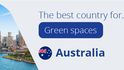 Zemí s největším rozsahem veřejné zeleně je Austrálie.