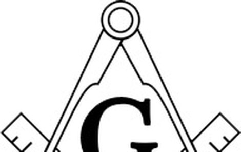 Zednářský znak zobrazuje úhelník a kružidlo. Písmeno G znamená geometrie nebo gnosis, tedy řecky poznání.