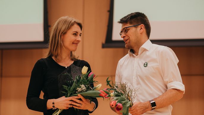 Zelené má vzkřísit dvojice spolupředsedů Magdalena Davis a Michal Berg.