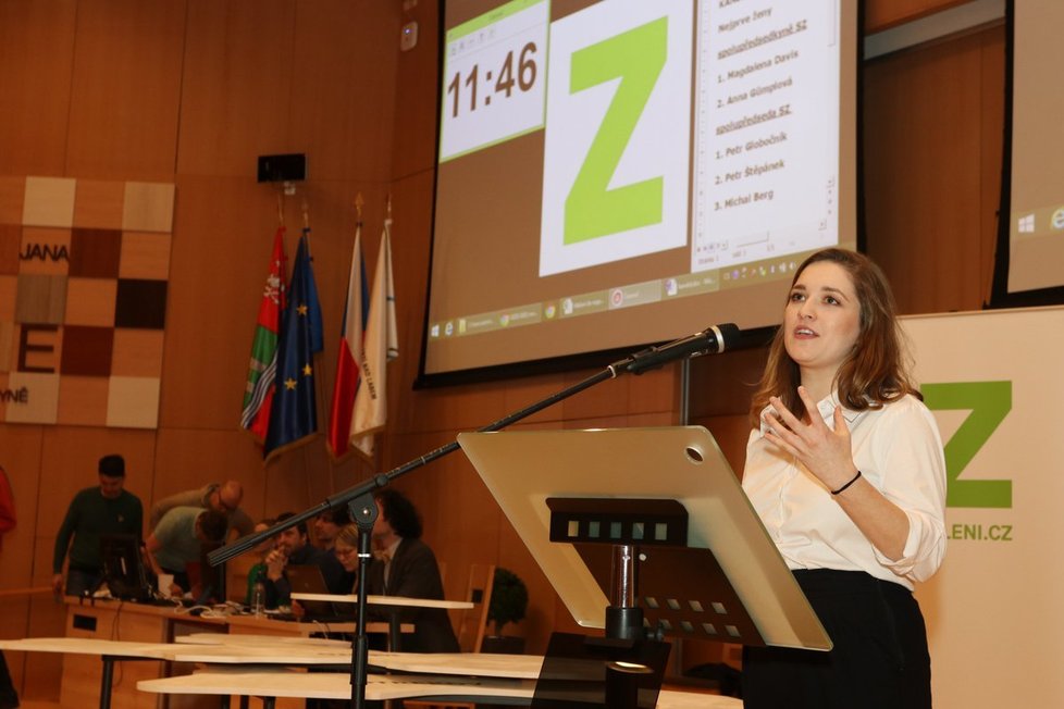Klimatická aktivistka a kandidátka na spolupředsedkyni Zelených Anna Gümplová