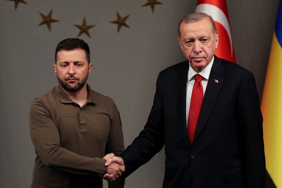 Zelenskyj po jednání s tureckým prezidentem Erdoganem (7. 7. 2023)
