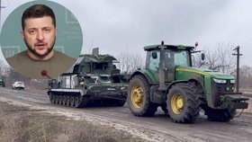 Volodymyr Zelenskyj ocenil úsilí a statečnost ukrajinských farmářů, které nazval traktorovým vojskem