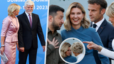 První dámy na summitu NATO: Důvěrné špitání Macronové a Zelenské. A Pavlová v růžovém