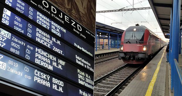 Železniční komplikace: Kvůli strženému trakčnímu vedené stály vlaky mezi Prahou a Dobřichovicemi pět hodin