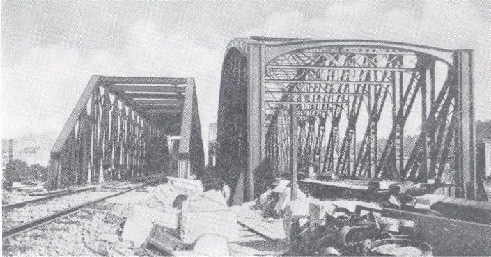 Výměna konstrukce železničního mostu pod Vyšehradem v roce 1901
