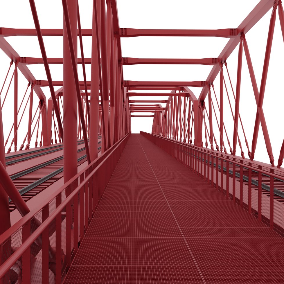 Vizualizace železničního mostu mezi Výtoní a Smíchovem v rámci koncepční rozvahy IPR