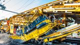 Obří stroj jako ze sci-fi na pražských kolejích: 700tunová mašina za stamiliony pomáhá měnit pražce 