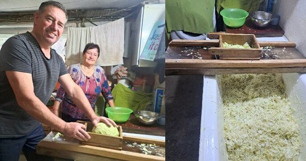 Labojovi z Návsí na Frýdecko-Místecku nakvasí 50 kg zelí.