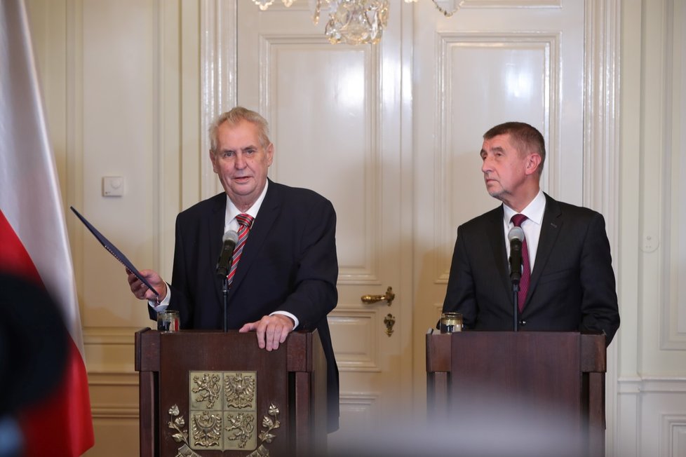 Prezident Miloš Zeman a šéf ANO Andrej Babiš v Lánech.