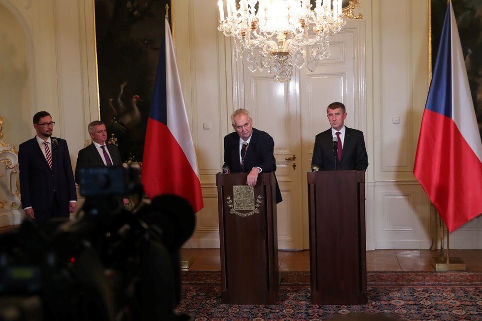 Prezident Miloš Zeman a šéf ANO Andrej Babiš v Lánech.